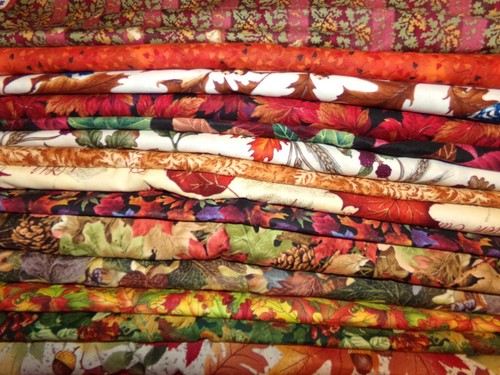 Tessuto autunno foglie - tessuto,