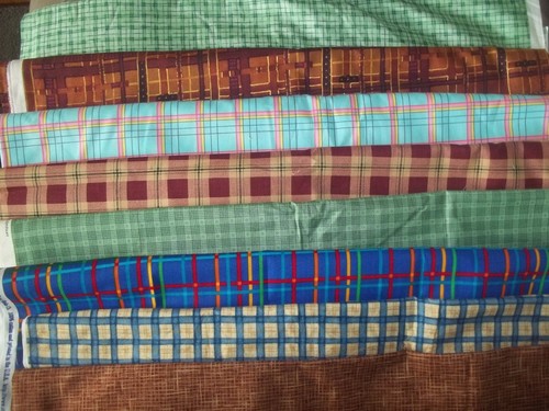 Tessuto plaid scacchiera - tessuto,
