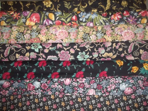 Trapunta fiori nero - fiori,