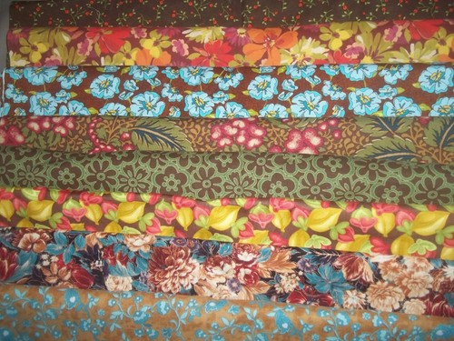 Fiori bacche tessuto cotone - bacche,
